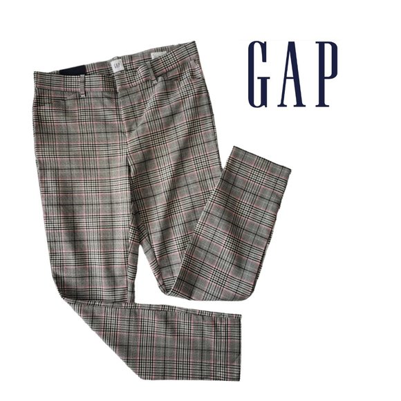 Gap Skinny Ankle Pants Bi-Strength, Gray Plaid - Picture 2 of 12